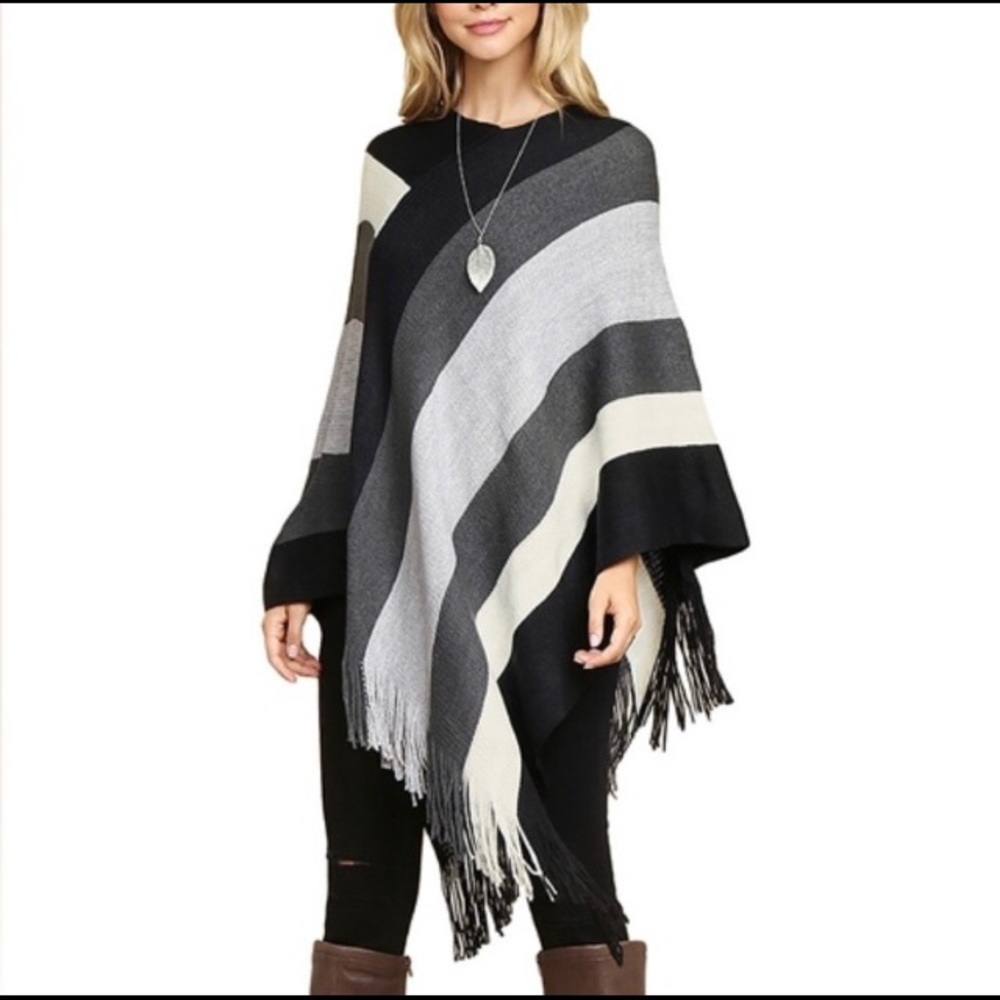 🎁 striped poncho - Picture 2 of 5